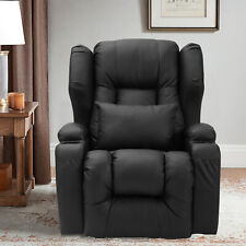 Recliner Chair Faux Leather Modern Single Reclining Sofa Home Theater Seating