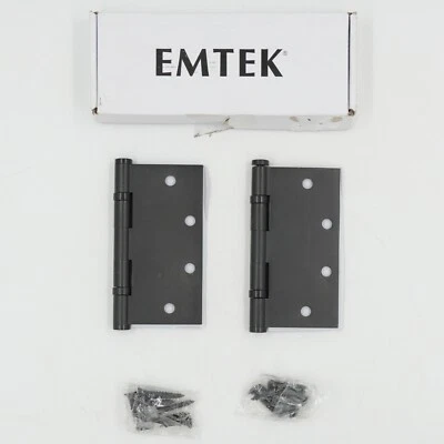 Bisagras de rodamiento Emtek 9641619 5 pulgadas x 5 pulgadas planas negras US19 latón macizo 2 piezas Foto 1 de 4