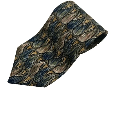 Corbata de difusión Guy Laroche para hombre verde gota de agua seda hecha a mano en Canadá Foto 1 de 4