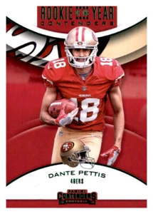 2018 Contenders Rookie Year GREEN Parallel Dante Pettis Insert Rookie RC 49ers - Bild 1 von 2