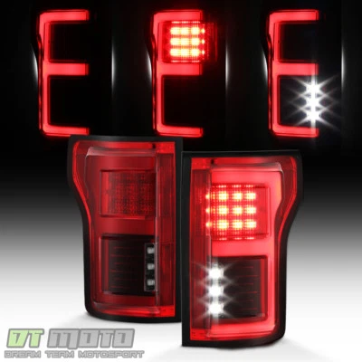Red 2015-2017 Ford F150 FULL LED w/Blind Spot Sensor Tail Lights Brake Lamps - Image 1 of 4