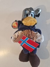 Disney Parks Norway Donald Duck Viking Plush With Tag Soft Toy 10"