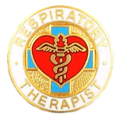 Respiratory Therapist Lapel Pin Heart Cross Caduceus Medical Emblem 1048 New - Image 1 of 4