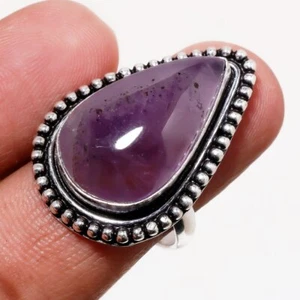 African Amethyst Gemstone Handmade Fashion Ethnic Gifted Jewelry Ring 9" SR 7290 - Picture 1 of 6