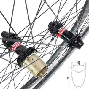 Ruedas de carbono de disco para bicicleta de carretera 700C 40 mm sin cámara 28 mm de ancho - Imagen 1 de 20