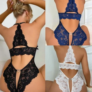 Lencería sexy para mujer Ropa de dormir Babydoll Ropa interior Vestido de encaje Tanga Prendas para dormir - Imagen 1 de 24