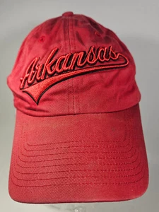 Cappello sportivo Arkansas Razorback berretto da baseball rosso regolabile - Foto 1 di 8