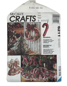 McCall's Pattern 6211 Christmas Crafts Uncut & Cut - Imagen 1 de 3