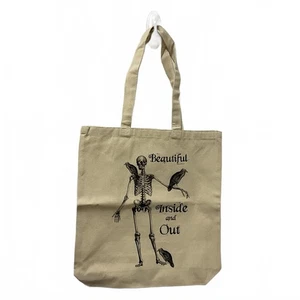 Brandneu Canas Tragetasche Halloween schön innen und außen Skelett gruselig - Bild 1 von 3