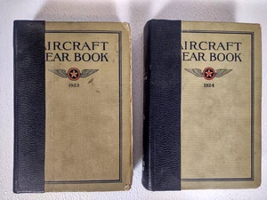 Aircraft Yearbook - 1923 & 1924 Lot of 2 Ex Library Books READ RARE - Picture 1 of 13