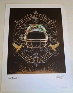Litografía firmada por Michael Hunt y Phil Robertson Duck Dynasty Duck Scene - Imagen 1 de 5
