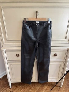 Aritzia Wilfred butterweiche Kunstlederhose gerades Bein schwarz Größe 6 - Bild 1 von 7