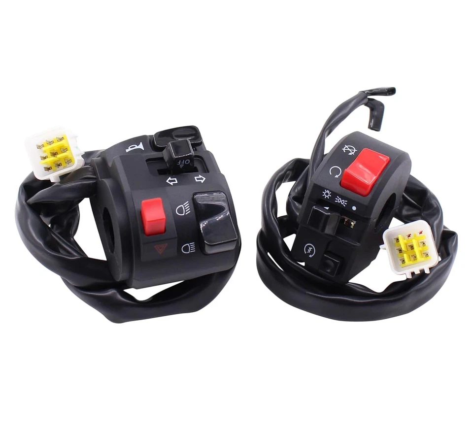 Left+Right 7/8" 22mm ATV Motorcycle Handlebar Control Signal Fog Light Switches  Foto 1 de 4