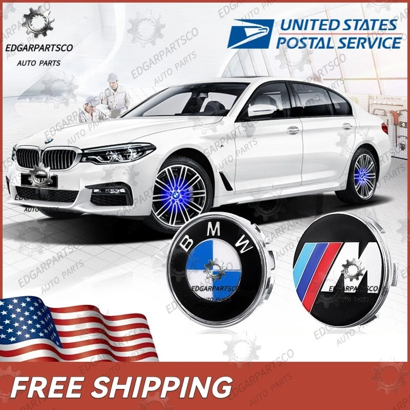 4 PIEZAS para Buje de rueda de aleación flotante BMW cubierta central luminosa 68mm/56mm Foto 1 de 1