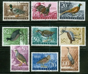 JUGOSLAVIA 1958 Fauna, uccelli 9v us - Picture 1 of 1