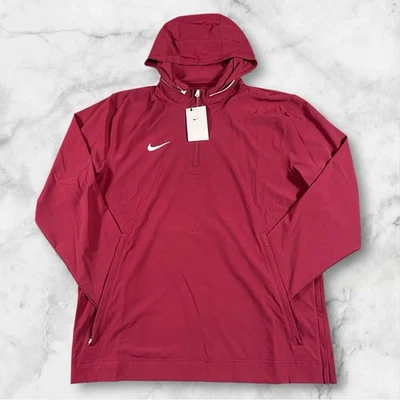 Nike Coaches Jacket Men’s XL 1/4 Zip Football Hooded Pullover FJ9545-613 NWT - Image 1 of 4