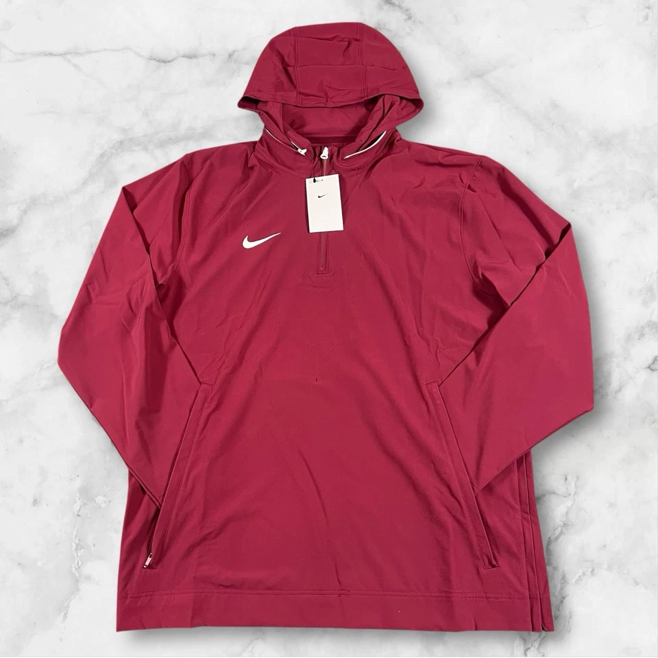 Nike Coaches 1/4 Zip Lightweight Hooded Football Jacket FJ9545-610 Mens L