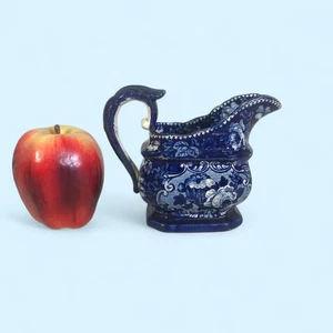 Crémier Staffordshire bleu foncé anglais début 1800 - Photo 1/8