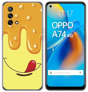 Hülle Gel TPU Case für Oppo A74 4G Design Ice Cream Vanille Muster - Bild 1 von 1