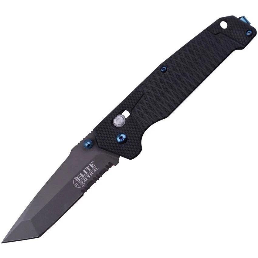 Cuchillo Carpeta Bloqueo Rápido Elite Tactical 1016TBSO con Mango Negro G10 Foto 1 de 1