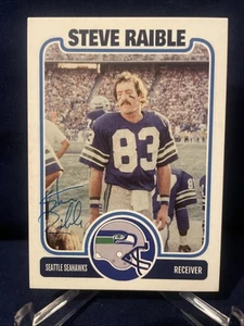 Scheda autografata Steve Raible Seattle Seahawks - Foto 1 di 2