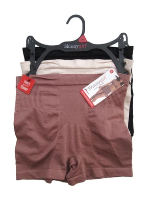 Paquete de 3 pantalones cortos sin costuras SKINNYGIRL para mujer con forma media "panel tonificante abdominal" Foto 1 de 3