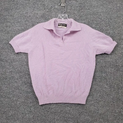 Blusa corta vintage Koret of California Top para mujer pequeña púrpura manga corta Foto 1 de 4