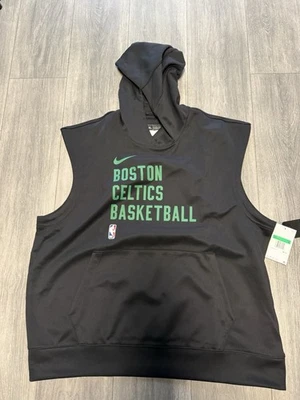 Nike Boston Celtics NBA Team Issue FB5967-010 Sleeveless Hoodie Size XL PE New - Image 1 of 4