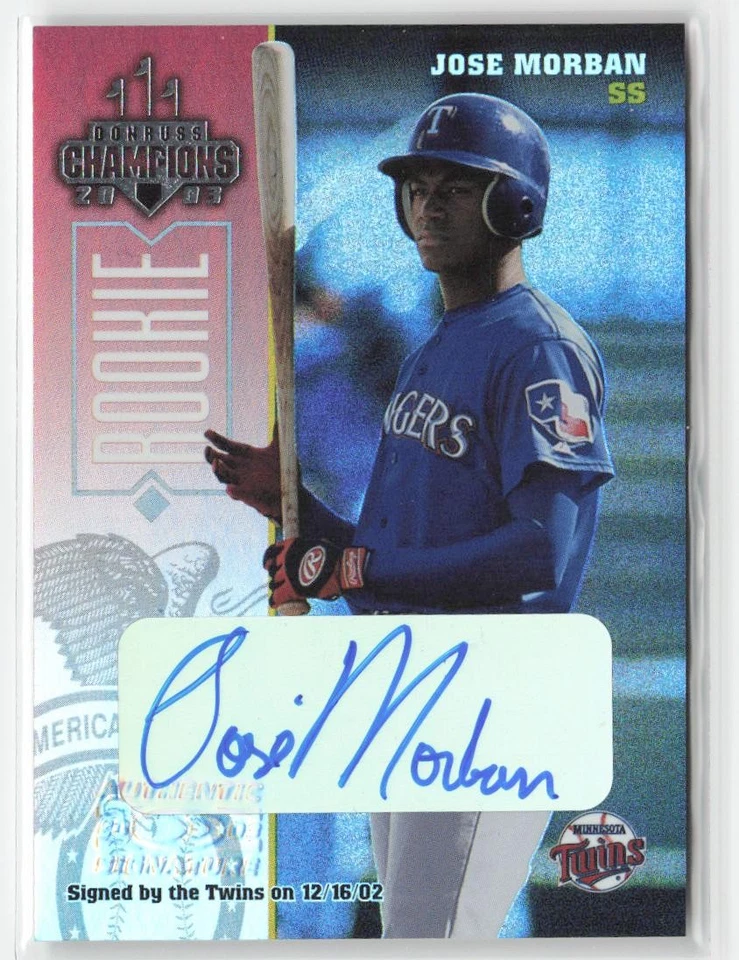 2003 Donruss Champions #296 Jose Morban Autographs /475 RC - Image 1 of 2