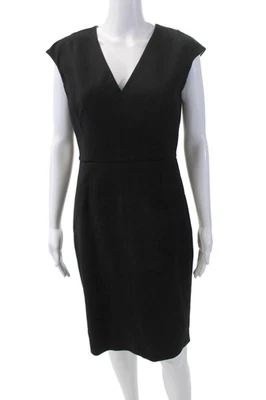 Vestido Diane Von Furstenberg para mujer cuello en V sin mangas negro algodón talla 6 Foto 1 de 4