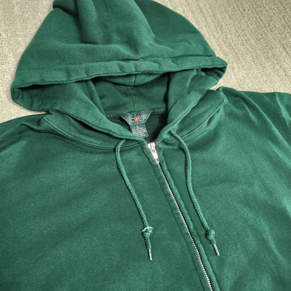 Sudadera con Capucha Vintage J Crew Oarsman Hombres Grande Verde Cremallera Completa Años 90 Y2K Foto 1 de 4