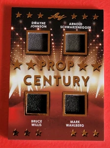 Bruce Willis RELIC CARD THE ROCK Arnold Schwarzengger WORN MARK WAHLBERG LEAF - Picture 1 of 2