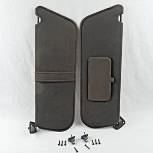 1987-1991 Ford F150 F250 F350 Bronco oem Gray Grey Cloth Sun Visors Pair - Picture 1 of 11