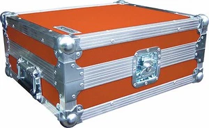 Technics SL1210 Turntable DJ Deck Swan Flight Case (Orange Rigid PVC) - Picture 1 of 7