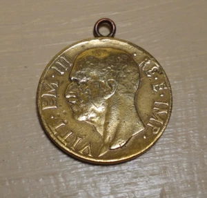 Italian King Victor Emanuelle Coin Necklace Pndant - Picture 1 of 4