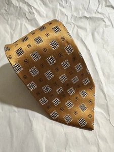 Ermenegildo Zegna Modern Designer Neck Tie Brown Geometric 60"x3.5" - Picture 1 of 6