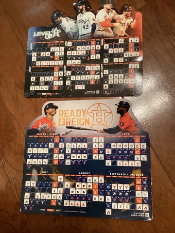 Houston Astros 2023 & 2022 Magnet Game Schedules Lot of 2 Cover
