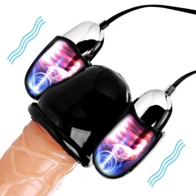 Masajeador vibrador de cabeza de pene - Masturbador masculino de varias velocidades juguete sexual para hombres Foto 1 de 4