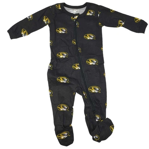 Infant Missouri Tigers Mizzou Footed PJs Zippered Baby Pajamas With Feet Cover
