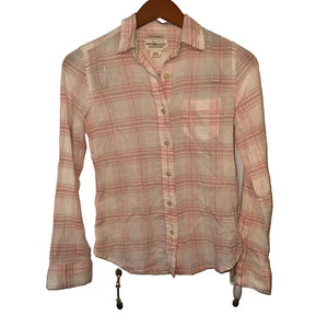 denim supply company shirt Button Down CollarNWT XS Pink Checkered Plaid - Picture 1 of 7