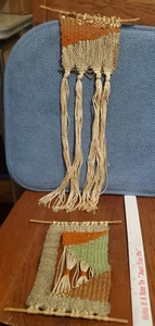 Lot of 2 Handmade Macrame Wall Hanging Woven Wall Decor Boho Chic Bohemian - Picture 1 of 5