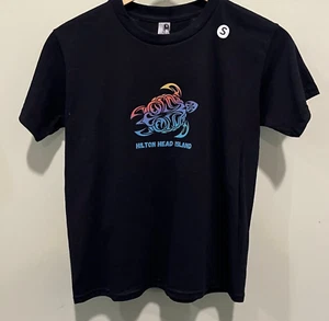 Adult Hilton Head Island Sea Turtle T-Shirt - Rainbow Tribal Shirt (Black) - Picture 1 of 3