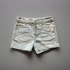 Pantaloncini corti donna Anthropologie pilcro e la tipografia Strips vita alta taglia 29 - Foto 1 di 10