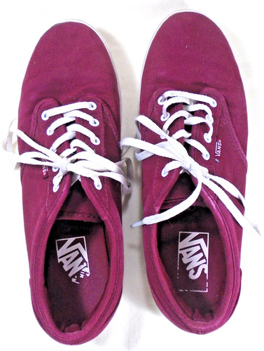 Sneakers Vans donna off the wall stringate bordeaux taglia 8