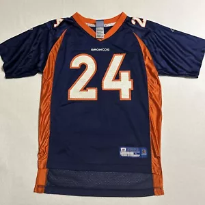 Champ Bailey #24 Denver Broncos Reebok Jersey Stitched NFL Youth L (14-16) - Picture 1 of 20