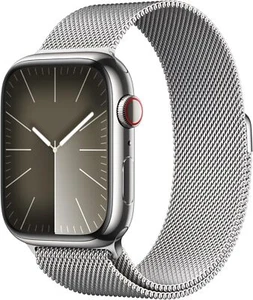 Apple Watch Series 9 45 mm GPS/LTE plateado acero inoxidable bucle milanés muy bueno - Imagen 1 de 1