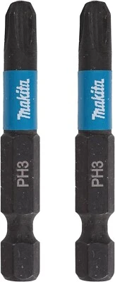 Brocas de inserción de destornillador negras de impacto Makita PH3 Phillips se adapta a dewalt bosch Foto 1 de 4