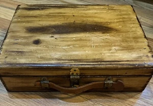 Vintage Or Antique Wood Pistol Display Case Box 12.5” X 9.5” X 3” - Picture 1 of 10