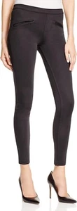 HUE Satin Scuba Jersey Skimmer Leggings Black Medium 8-10  W27"x29" - Picture 1 of 4