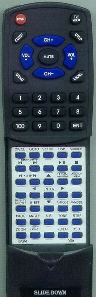 Replacement Remote for COBY DVD958 - Image 1 of 1
